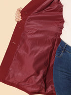 Women's Single-Breasted Notched Lapel Trench Coat