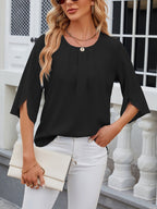 Women's Chiffon Three-Quarter Sleeve Blouse