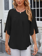 Women's Chiffon Three-Quarter Sleeve Blouse