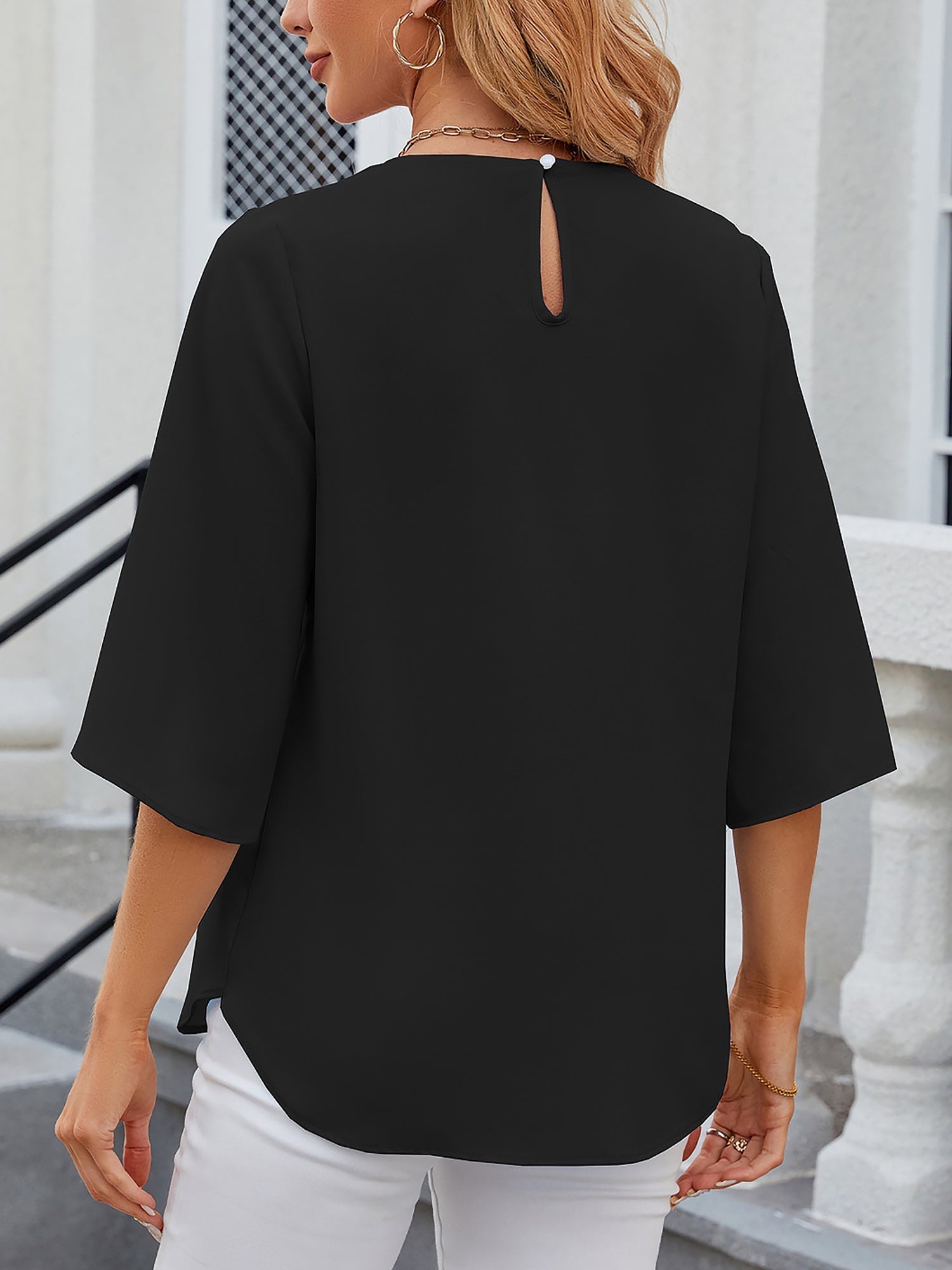 Women's Chiffon Three-Quarter Sleeve Blouse