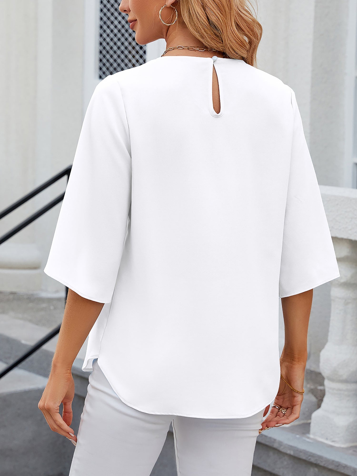 Women's Chiffon Three-Quarter Sleeve Blouse