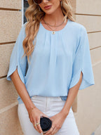 Women's Chiffon Three-Quarter Sleeve Blouse
