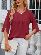 Women's Chiffon Three-Quarter Sleeve Blouse
