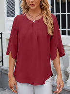 Women's Chiffon Three-Quarter Sleeve Blouse