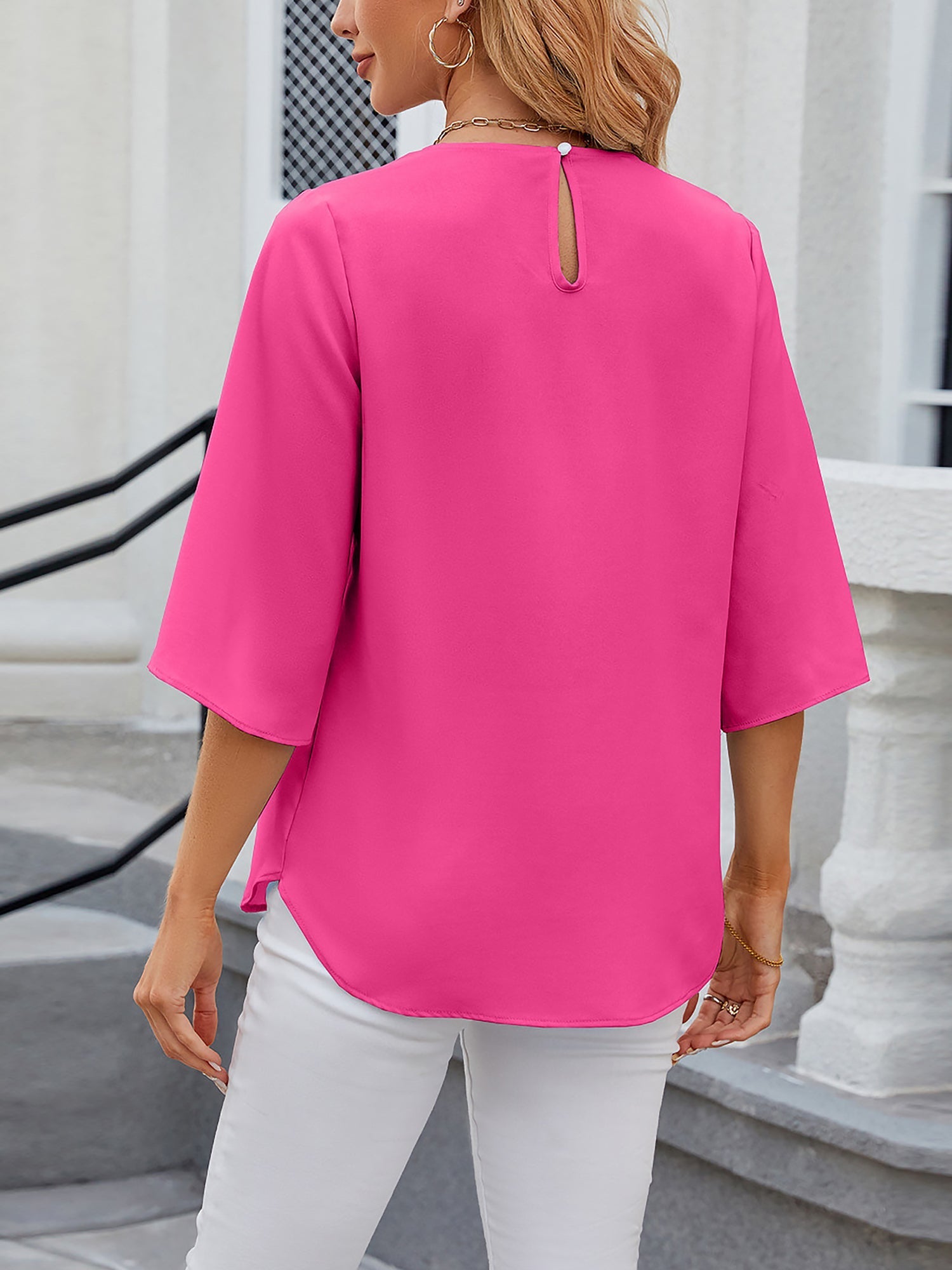 Women's Chiffon Three-Quarter Sleeve Blouse