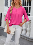 Women's Chiffon Three-Quarter Sleeve Blouse