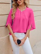 Women's Chiffon Three-Quarter Sleeve Blouse