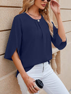Women's Chiffon Three-Quarter Sleeve Blouse