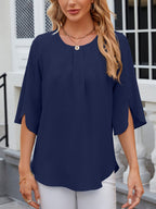 Women's Chiffon Three-Quarter Sleeve Blouse