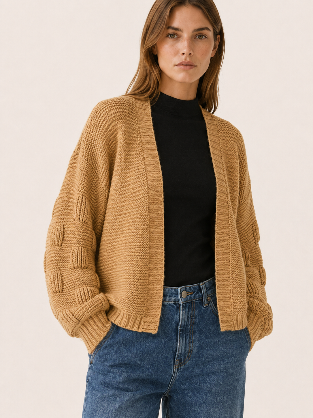 Vesper | Cozy Open Front Ribbed Cardigan