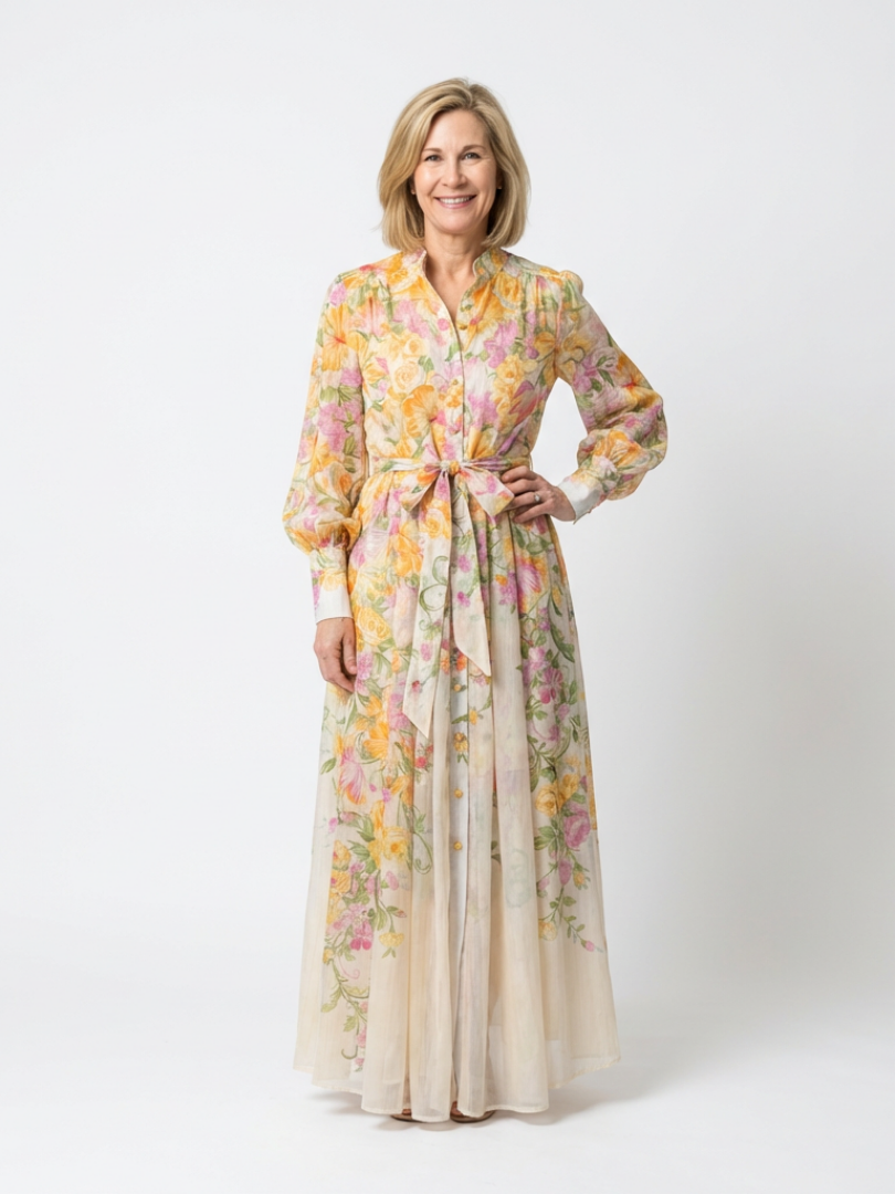 Sienna | Sheer Floral Maxi Dress