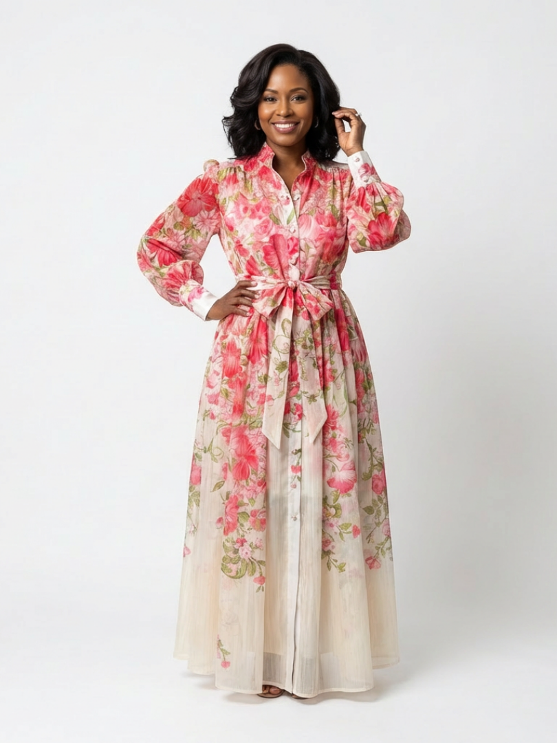 Sienna | Sheer Floral Maxi Dress