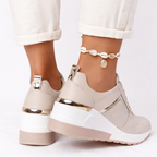 Women's Orthopedic Lace-Up Wedge Sneakers